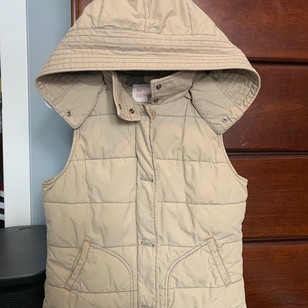 Hooded Vest- Khaki